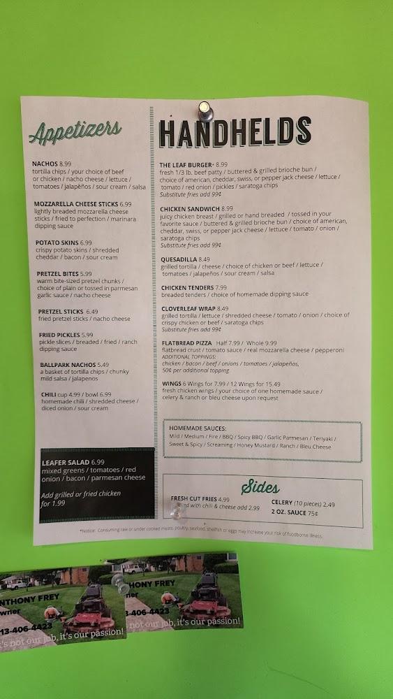 Cloverleaf Pub Menu image 2