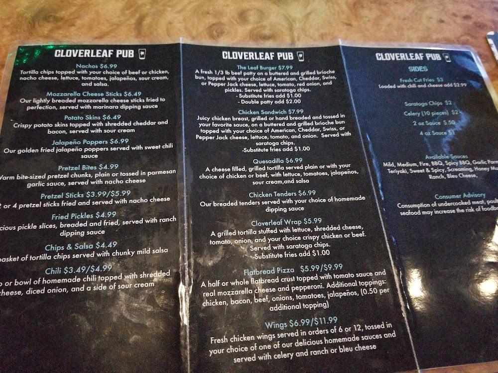 Cloverleaf Pub Menu image 4
